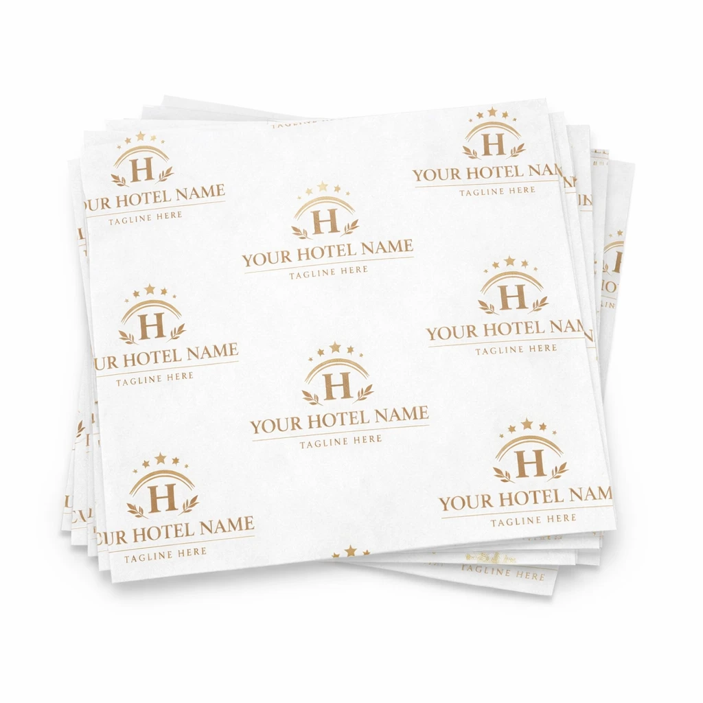 Custom Hotel Name & Logo Butter Paper / Wrapping Paper for Food Packaging