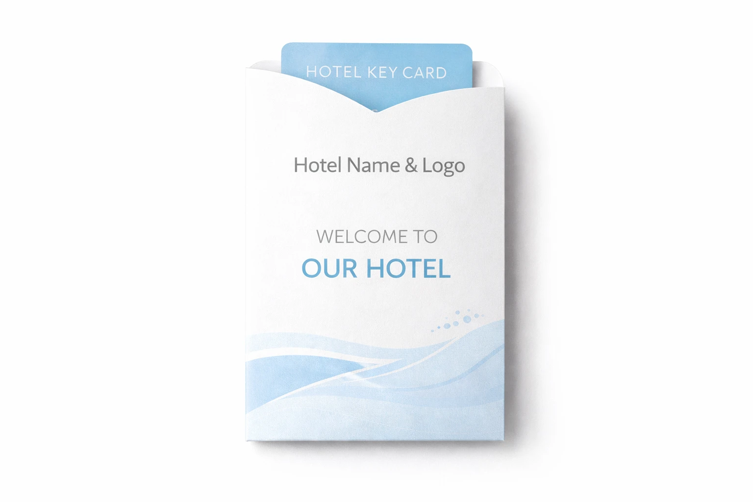 Custom Hotel Name & Logo Key Card Holder for Guest Rooms