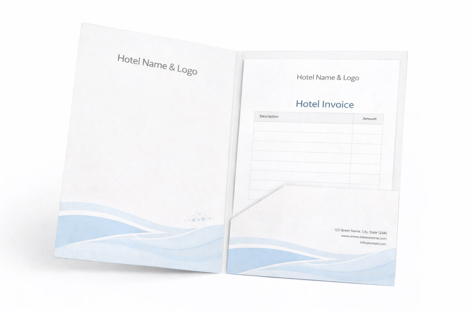 Billing Folder – Custom Hotel Name & LogoBilling Folder – Custom Hotel Name & Logo